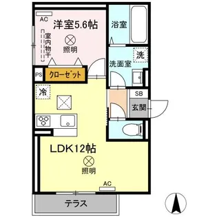 ベイ ブランシェ奥田【2階】の間取り