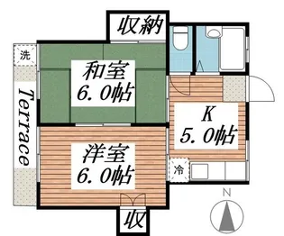 八潮中央ハイツ【1階】の間取り