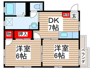 アピアパレス【2階】の間取り