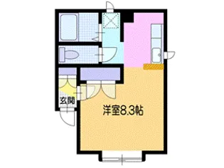 ハイツアーバン【1階】の間取り