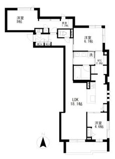 ADMIRAL Mitaka【3階】の間取り