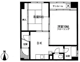 三恵池袋ハイツ【10階】の間取り