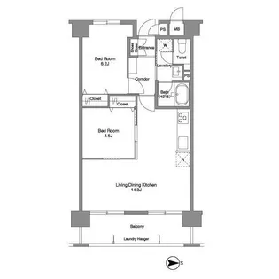 コンフォリア芝浦II【9階】の間取り