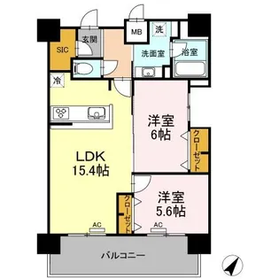 ALOFTII 802【8階】の間取り