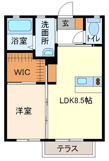 ブライトスクウェアーS【2階】の間取り