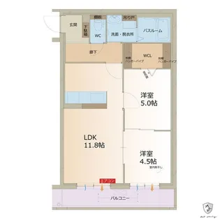 リーフ ニシヤマ【1階】の間取り