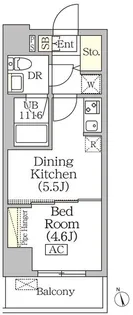 BRICK RESIDENCE 築地明石町【2階】の間取り
