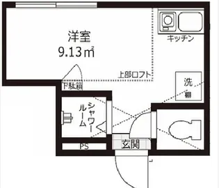 ルミナ池袋【2階】の間取り