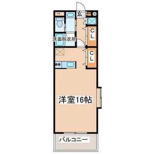 エヴァーグリーン水前寺西・参番館【4階】の間取り
