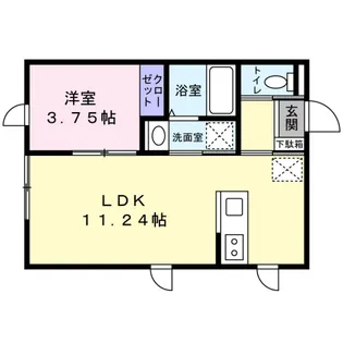 クレストB【1階】の間取り
