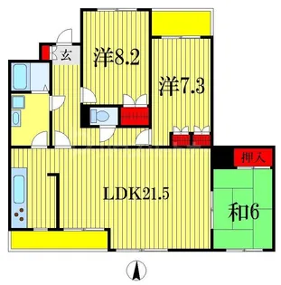 アートビップ東寺山-IB【1階】の間取り
