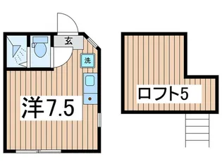 月ハウスたかとり【1階】の間取り