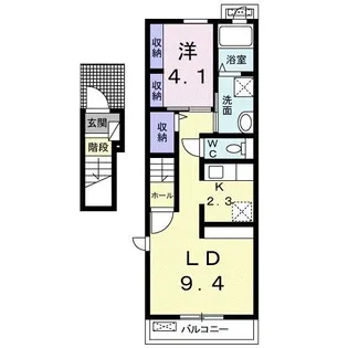 サンフィールハウスB【2階】の間取り