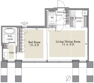 AKASAKA K-TOWER RESIDENCE【30階】の間取り