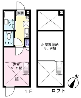 リブ東小岩【1階】の間取り