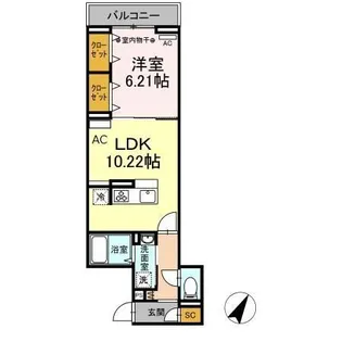 アナシエ亀有【3階】の間取り
