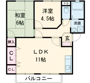 マウンテンビレッジ真木 B【2階】の間取り