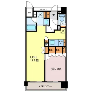 サクラメント駅南大路【7階】の間取り
