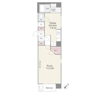 アルテーヌ新横浜【10階】の間取り