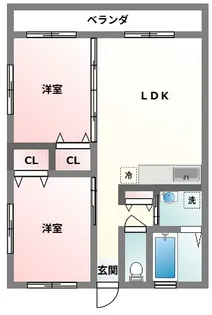 サンフィールド【2階】の間取り