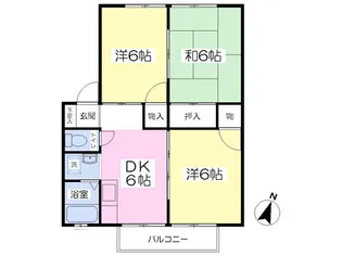 パークウェイホームズB【2階】の間取り