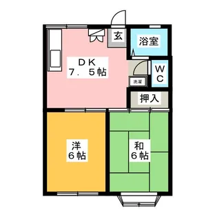 コーポコスモス【1階】の間取り