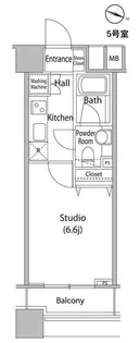 ファーストリアルタワー新宿【9階】の間取り