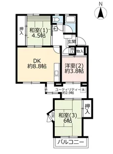 UR小平【4階】の間取り