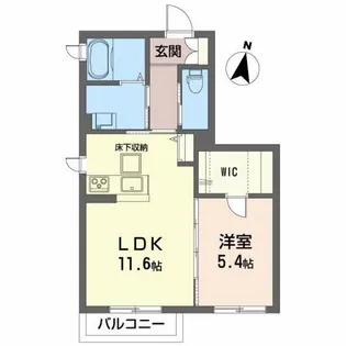 シャーメゾンBetty【1階】の間取り