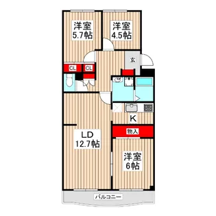 川越グリーンパーク【2階】の間取り