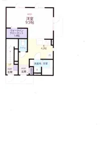 ヒュースリッカII【1階】の間取り