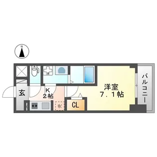 S-RESIDENCE一宮駅前【12階】の間取り