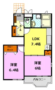 アルバ・ブリーゼII【1階】の間取り