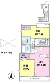 オーチャードII【2階】の間取り