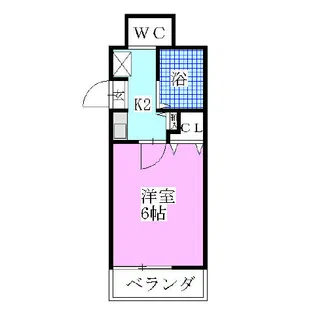 レジデンス壱拾八番館【6階】の間取り