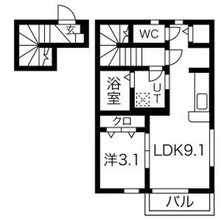 Foluna I【2階】の間取り