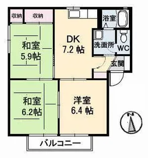 パークヒル A棟【1階】の間取り