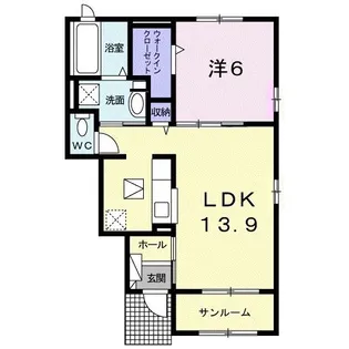 ベルフルール【1階】の間取り