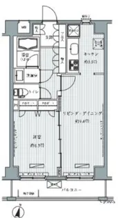 メゾンカルム西新宿【5階】の間取り