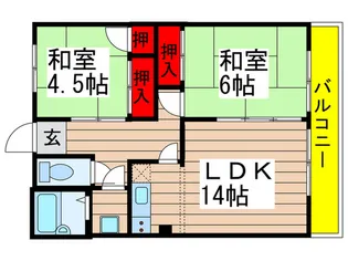 パ-クウエスト八千代台の間取り