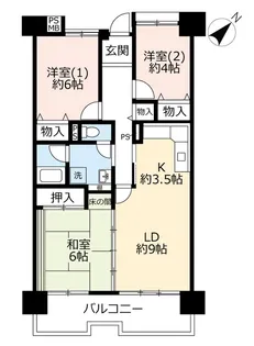 UR武庫川【3階】の間取り