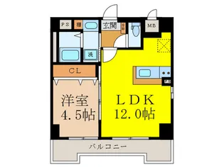 ル・レーヴ茨木【5階】の間取り
