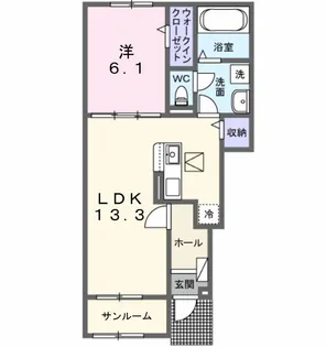 フォーエヴァーヒルズ【1階】の間取り