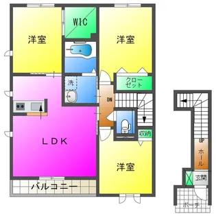 シャーメゾン サンルーチェA棟【2階】の間取り