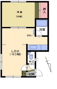 宮の沢コーポ【2階】の間取り