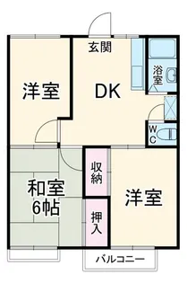 サングランデ林間【1階】の間取り