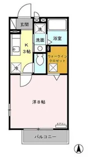 ローズベリー B【1階】の間取り