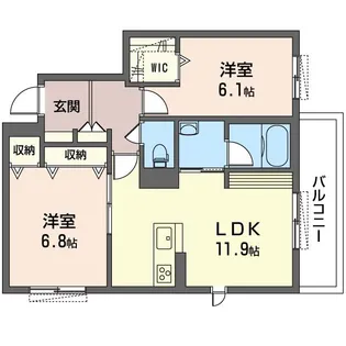 グランシエル【1階】の間取り