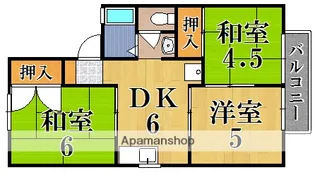 セジュール左京C【2階】の間取り