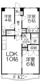 シャルマン島村【3階】の間取り